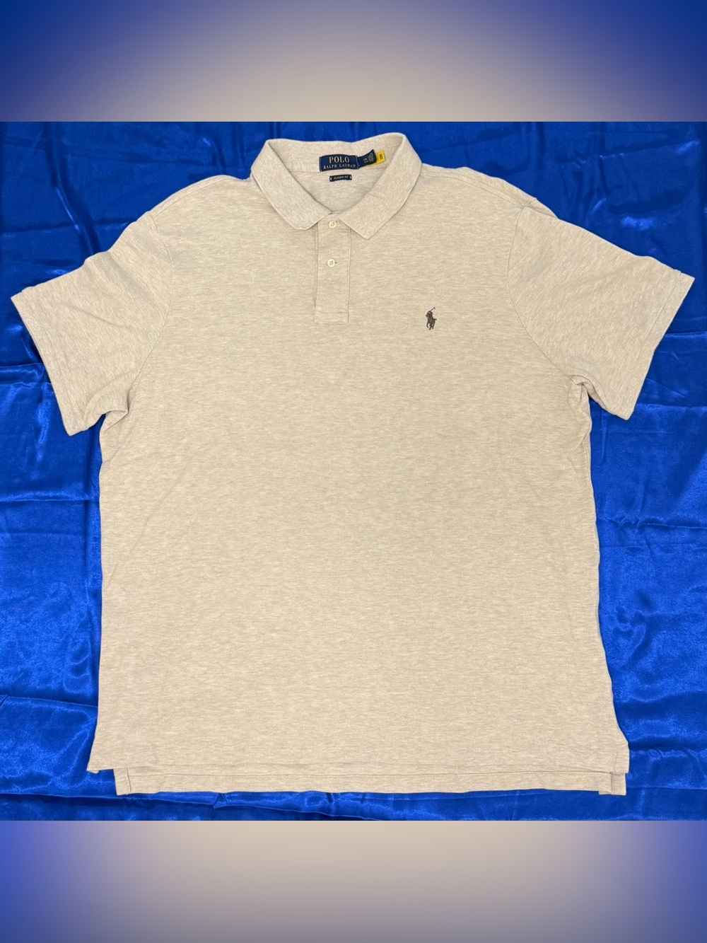 Polo by Ralph Lauren Men's Light Beige Heather Polo Classic Fit XXL